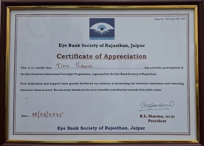 Eye Bank Society Appreciation